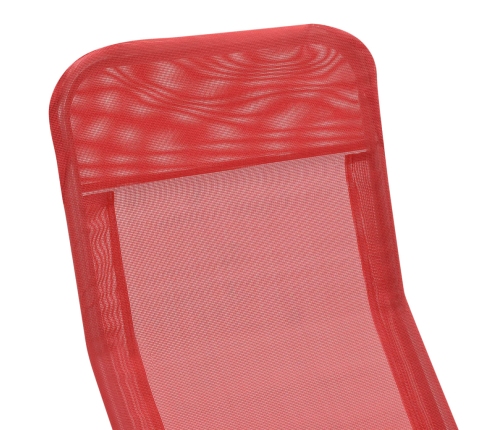 vidaXL Tumbonas plegables 2 unidades textilene rojo