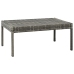 Set de muebles de jardín 3 pzas y cojines ratán sintético gris