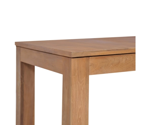 Mesa de comedor madera teca maciza acabado natural 180x90x76 cm