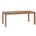 Mesa de comedor madera teca maciza acabado natural 180x90x76 cm