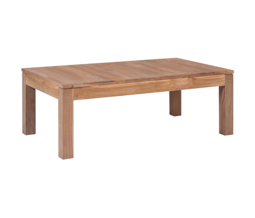 vidaXL Mesa de centro madera teca maciza acabado natural 110x60x40 cm