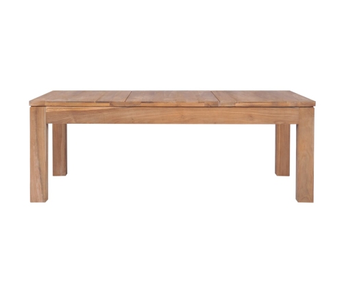 vidaXL Mesa de centro madera teca maciza acabado natural 110x60x40 cm