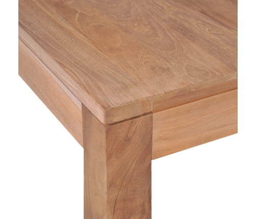 vidaXL Mesa de centro madera teca maciza acabado natural 110x60x40 cm