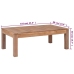 vidaXL Mesa de centro madera teca maciza acabado natural 110x60x40 cm