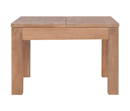 vidaXL Mesa de centro madera teca maciza acabado natural 60x60x40 cm