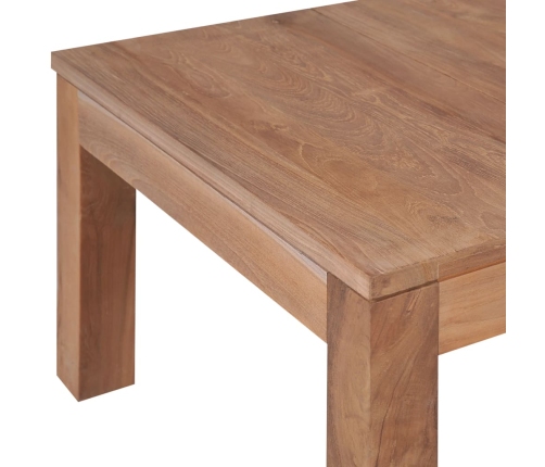 vidaXL Mesa de centro madera teca maciza acabado natural 60x60x40 cm