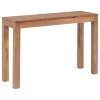 Mesa consola de madera teca maciza acabado natural 110x35x76 cm