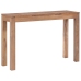 Mesa consola de madera teca maciza acabado natural 110x35x76 cm