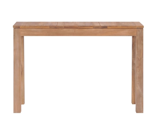 vidaXL Mesa consola de madera teca maciza acabado natural 110x35x76 cm