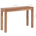 Mesa consola de madera teca maciza acabado natural 110x35x76 cm