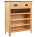 Mueble botellero de madera maciza de roble 72x32x90 cm