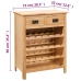 Mueble botellero de madera maciza de roble 72x32x90 cm