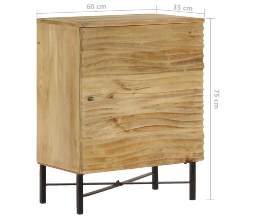 Aparador de madera maciza de mango 60x35x75 cm