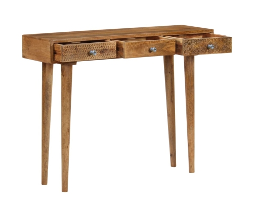 Mesa consola de madera maciza de mango 102x30x79 cm