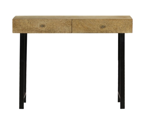 Mesa consola de madera maciza de mango 102x30x79 cm