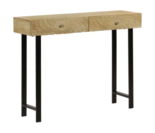 Mesa consola de madera maciza de mango 102x30x79 cm