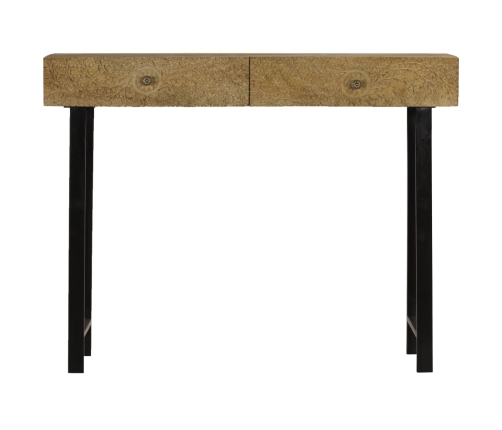 Mesa consola de madera maciza de mango 102x30x79 cm