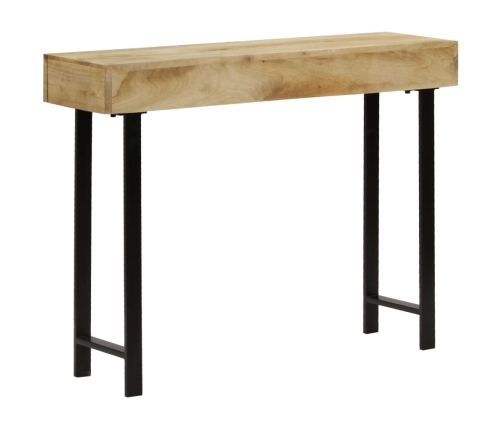 Mesa consola de madera maciza de mango 102x30x79 cm