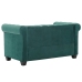 Sofá chesterfield de 2 plazas de terciopelo 146x75x72 cm verde