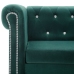 Sofá chesterfield de 2 plazas de terciopelo 146x75x72 cm verde