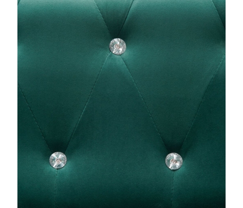 Sofá chesterfield de 2 plazas de terciopelo 146x75x72 cm verde