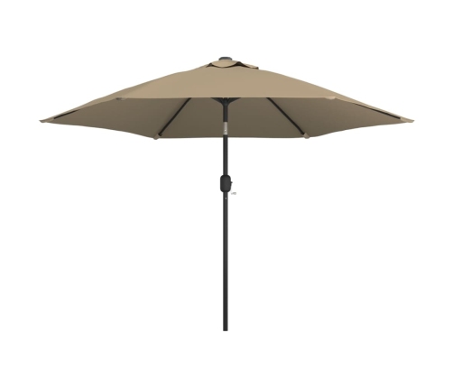 Sombrilla de jardín con palo de metal taupe 300 cm