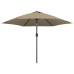 Sombrilla de jardín con palo de metal taupe 300 cm