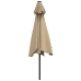 Sombrilla de jardín con palo de metal taupe 300 cm
