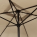 Sombrilla de jardín con palo de metal taupe 300x200 cm