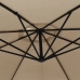 Sombrilla voladiza con poste de aluminio gris taupe 350 cm