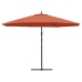 Sombrilla voladiza con poste de aluminio terracota 350 cm