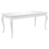 Mesa de comedor blanco brillante 179x89x81 cm