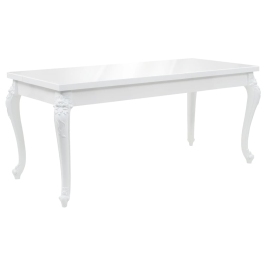 Mesa de comedor blanco brillante 179x89x81 cm