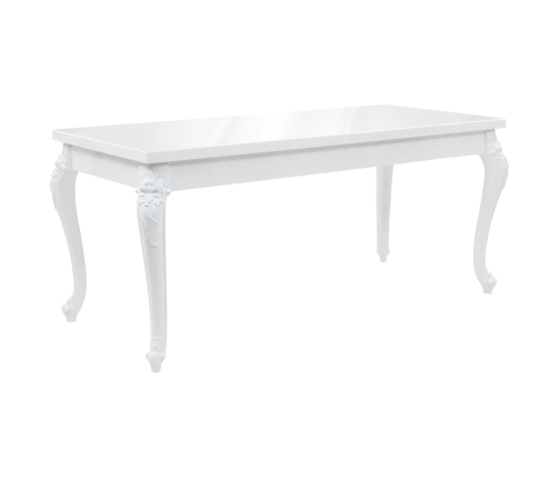 Mesa de comedor blanco brillante 179x89x81 cm