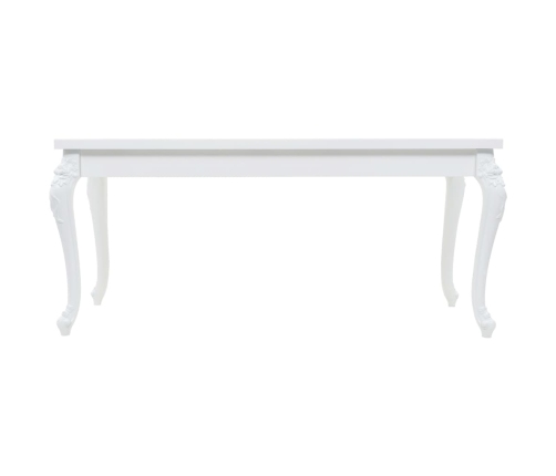 Mesa de comedor blanco brillante 179x89x81 cm