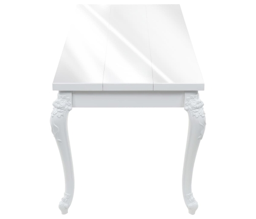 Mesa de comedor blanco brillante 179x89x81 cm