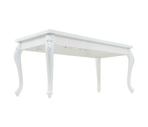 Mesa de comedor blanco brillante 179x89x81 cm