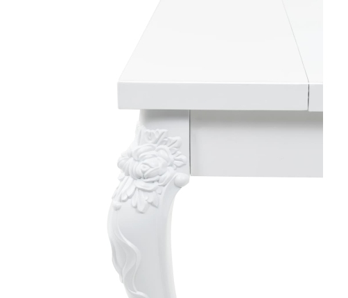 Mesa de comedor blanco brillante 179x89x81 cm