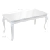 Mesa de comedor blanco brillante 179x89x81 cm