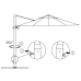 Sombrilla jardín voladiza palo de aluminio antracita 250x250 cm