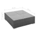 Set muebles de jardín 6 piezas y cojines ratán sintético negro