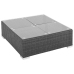 Set muebles de jardín 6 piezas y cojines ratán sintético negro