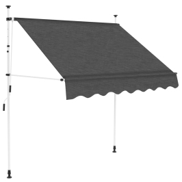 Toldo retráctil de funcionamiento manual antracita 150 cm