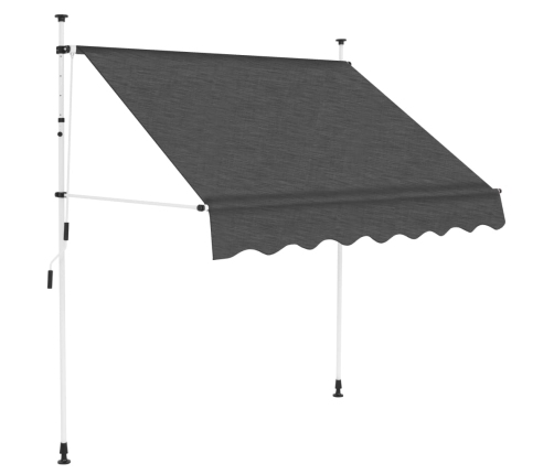 Toldo retráctil de funcionamiento manual antracita 150 cm