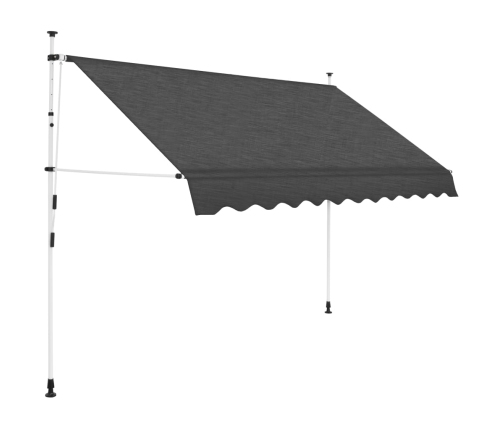 Toldo retráctil de operación manual antracita 250 cm