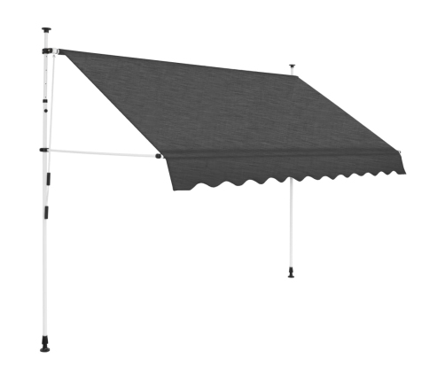 Toldo retráctil de operación manual antracita 300 cm