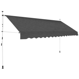 Toldo retráctil de operación manual antracita 350 cm