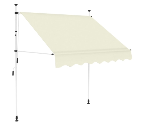 Toldo retráctil de operación manual 150 cm crema