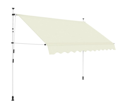 Toldo retráctil de operación manual 250 cm crema