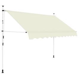 Toldo retráctil de operación manual 300 cm crema